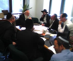 Rav Belsky in action at OU Headquarters