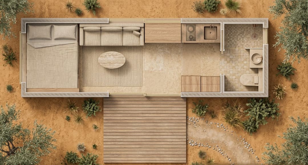 Plan du modèle Tinyhouse 18