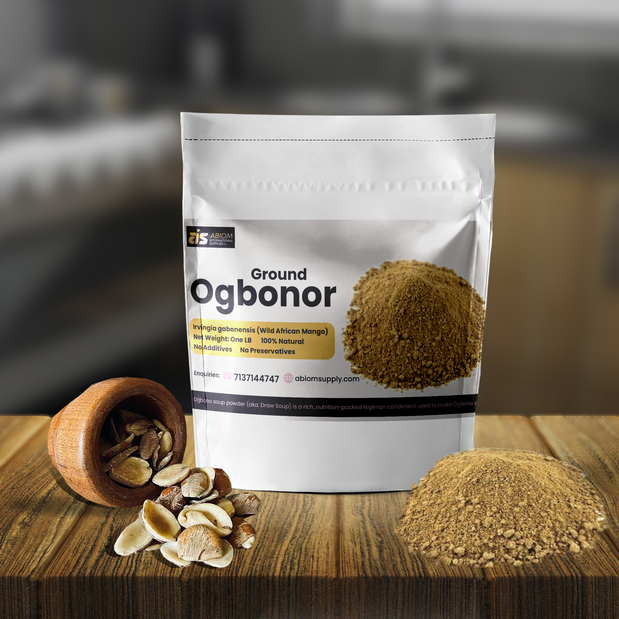 Ground Ogbono: 1-LB