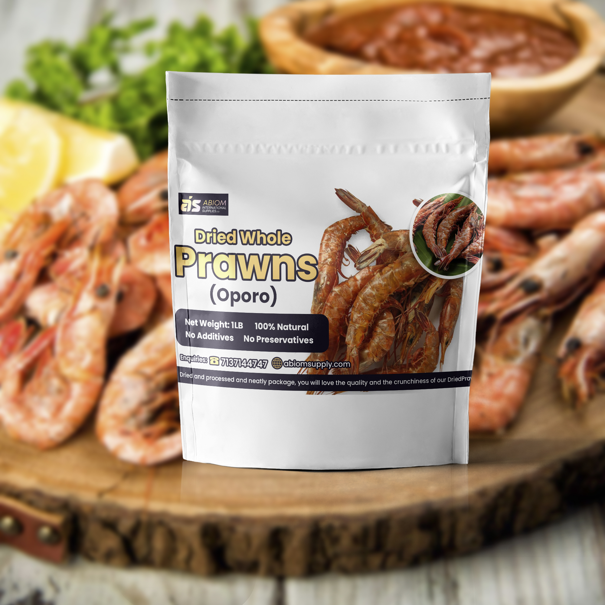 Dried Whole Prawn (Oporo): 1-Lb 