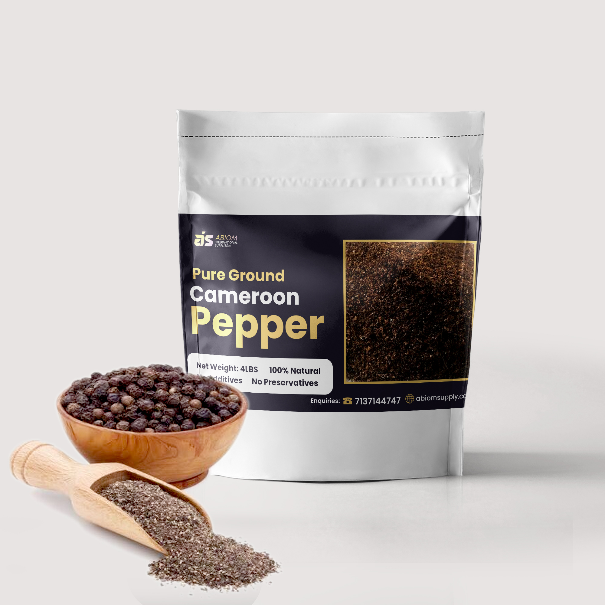 Ground Cameroon Pepper: 1-LB