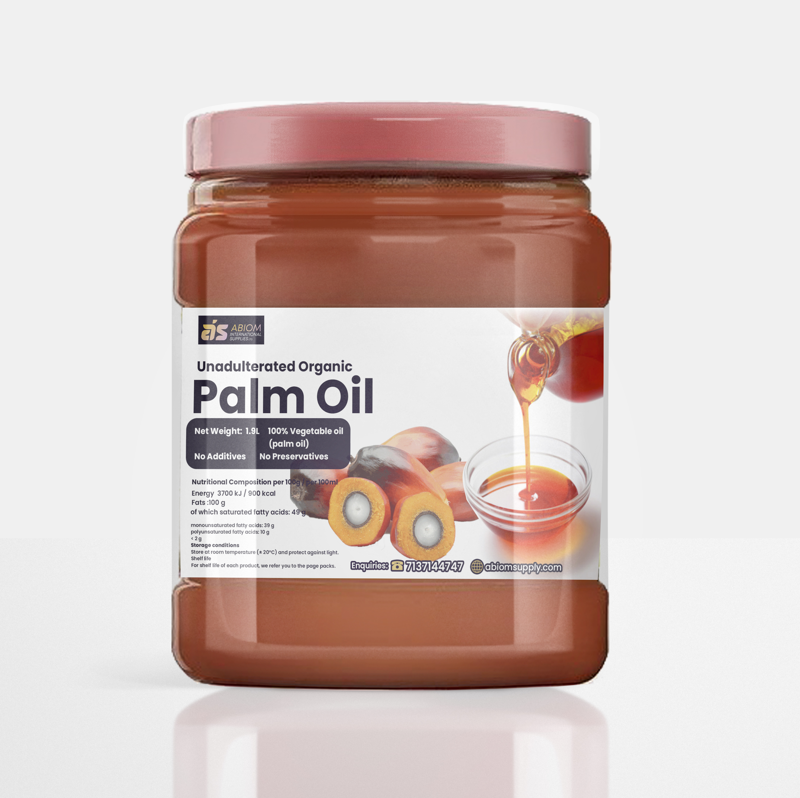 Unadulterated Palm Oil: 1.9-L