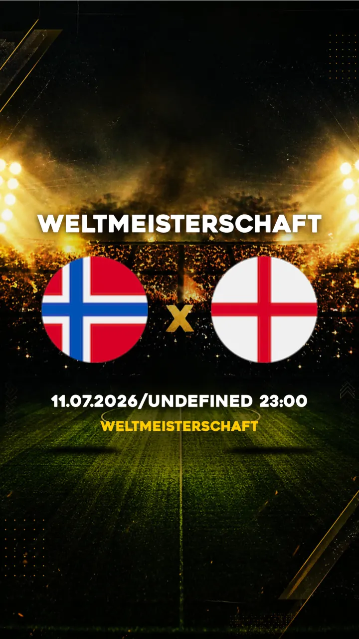Flyer Norwegen vs England - Weltmeisterschaft - 11.07.2026/UNDEFINED 23:00