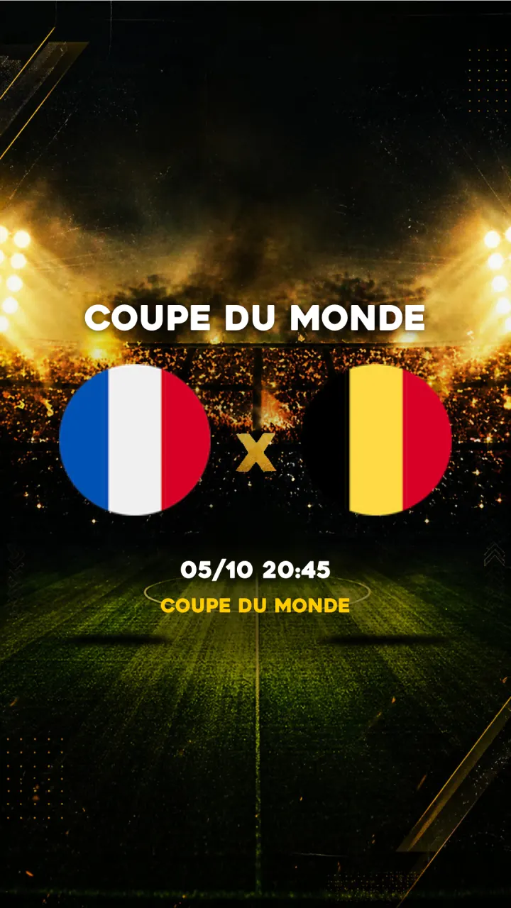 Flyer France vs Belgique - Coupe du Monde - 05/10 20:45