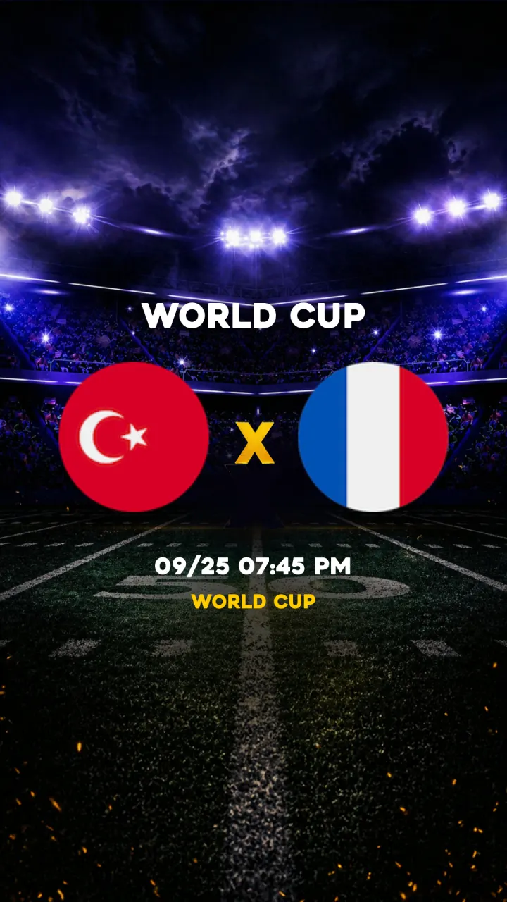 Flyer Turquia vs France - World Cup - 09/25 07:45 PM