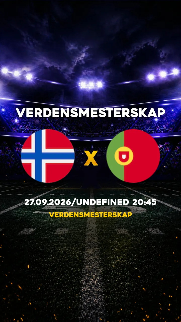 Flyer Norge vs Portugal - Verdensmesterskap - 27.09.2026/UNDEFINED 20:45