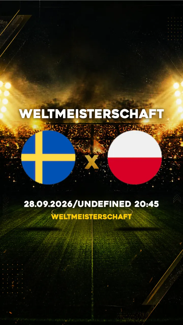 Flyer Schweden vs Polônia - Weltmeisterschaft - 28.09.2026/UNDEFINED 20:45