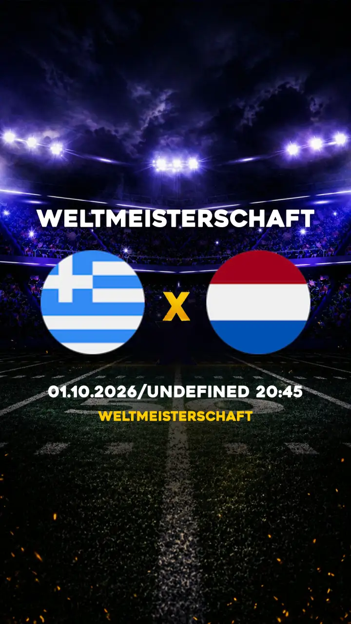 Flyer Grécia vs Niederlande - Weltmeisterschaft - 01.10.2026/UNDEFINED 20:45