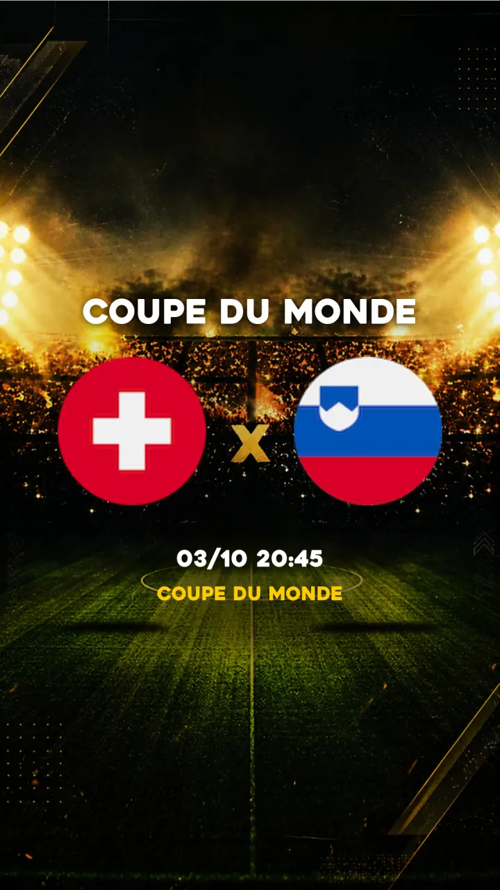 Flyer Suisse vs Eslovênia - Coupe du Monde - 03/10 20:45