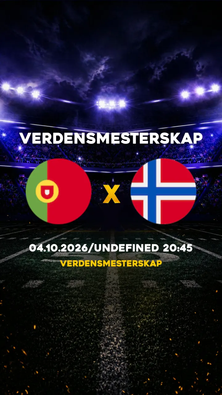 Flyer Portugal vs Norge - Verdensmesterskap - 04.10.2026/UNDEFINED 20:45