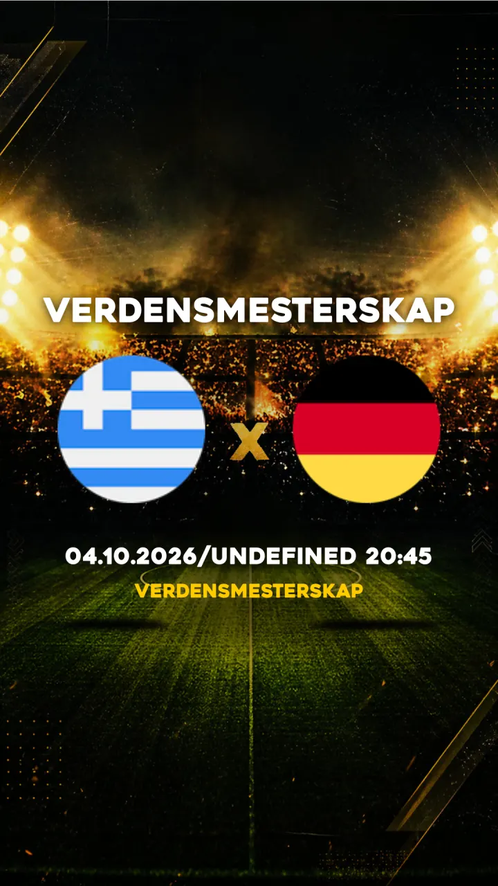 Flyer Grécia vs Tyskland - Verdensmesterskap - 04.10.2026/UNDEFINED 20:45