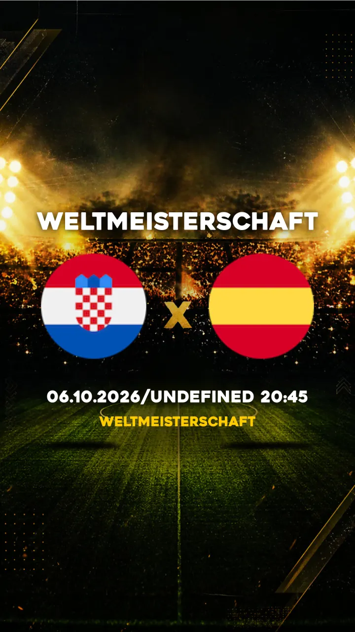 Flyer Kroatien vs Spanien - Weltmeisterschaft - 06.10.2026/UNDEFINED 20:45