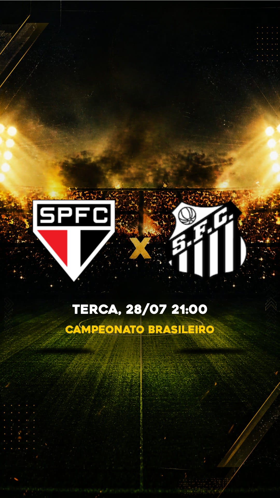 Flyer São Paulo x Santos - Campeonato Brasileiro - SEXTA, 02/10 20:00 - Download gratis futebol