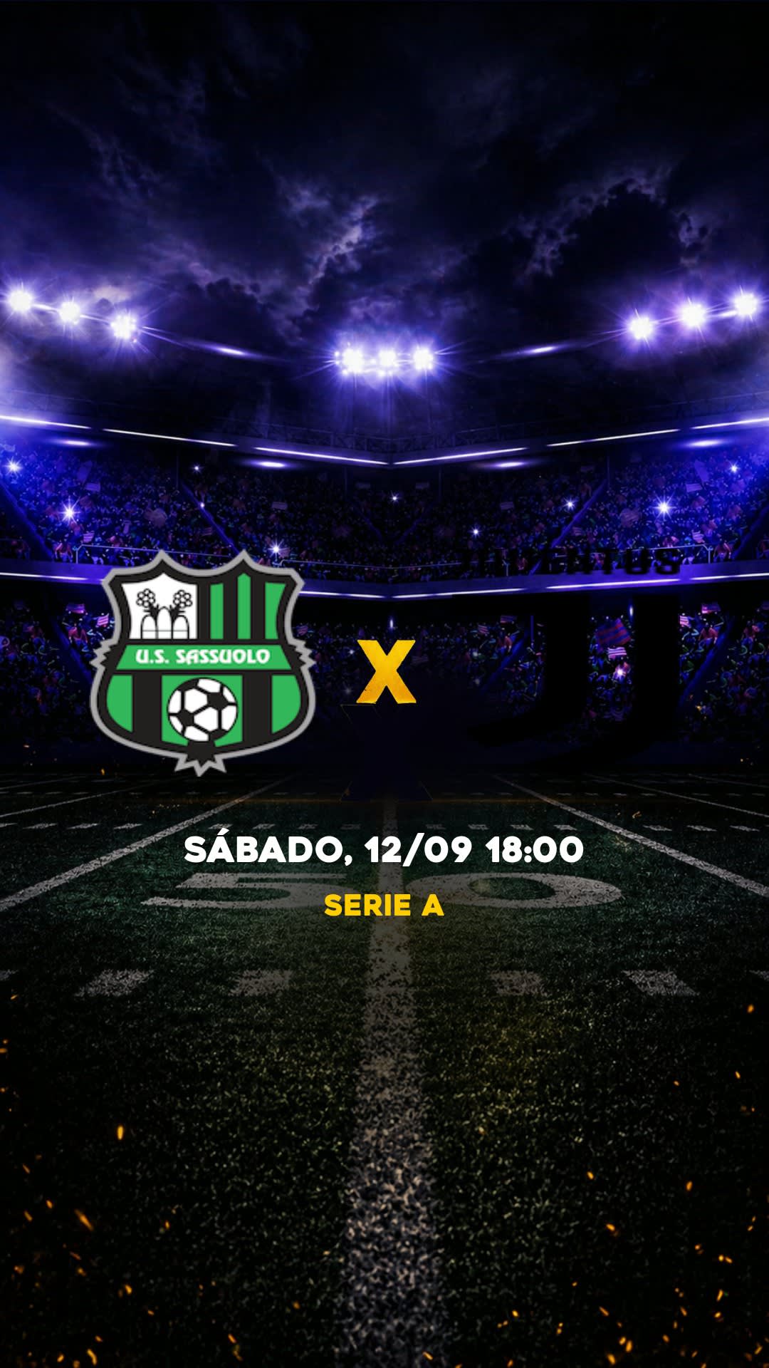 Flyer Sassuolo x Juventus - Serie A - Sábado, 12/09 18:00 - Descarga gratis fútbol
