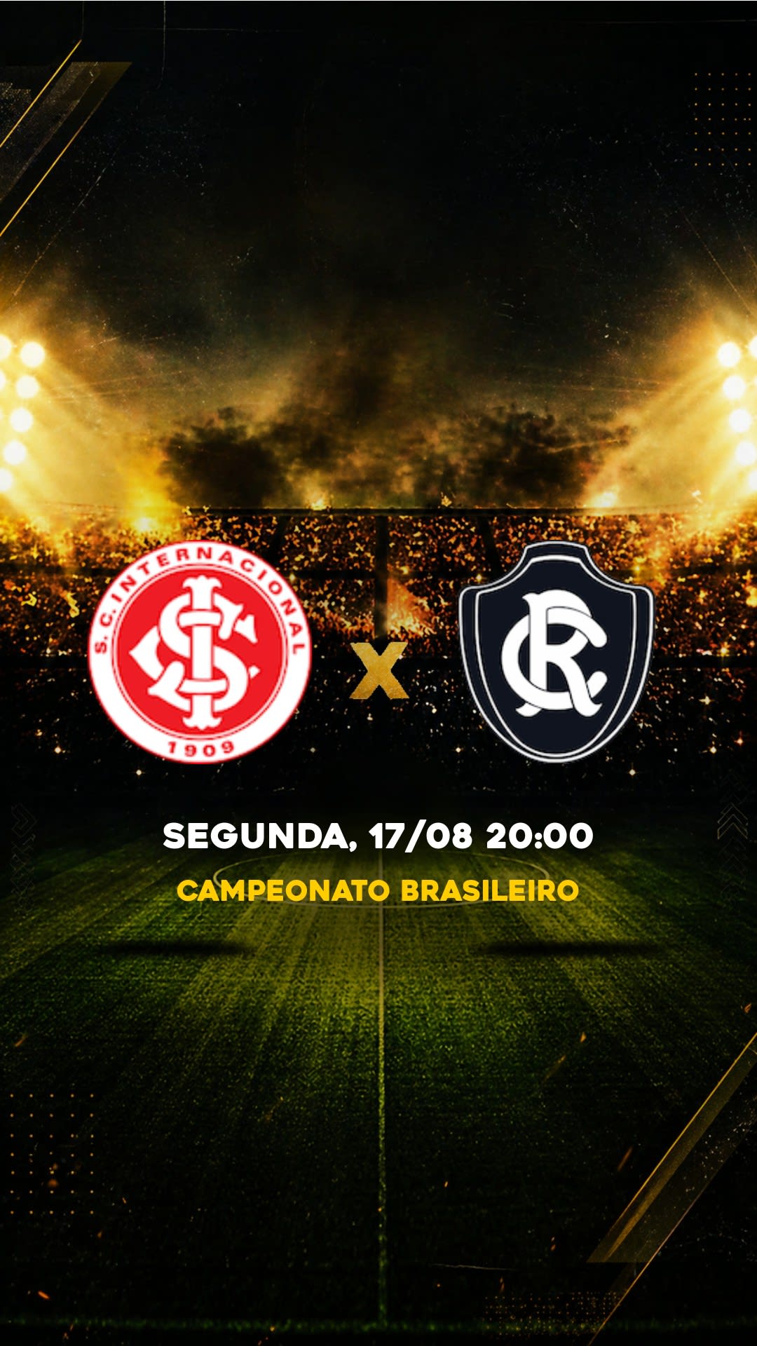 Flyer Internacional x Remo - Campeonato Brasileiro - Segunda, 17/08 20:00 - Download gratis futebol
