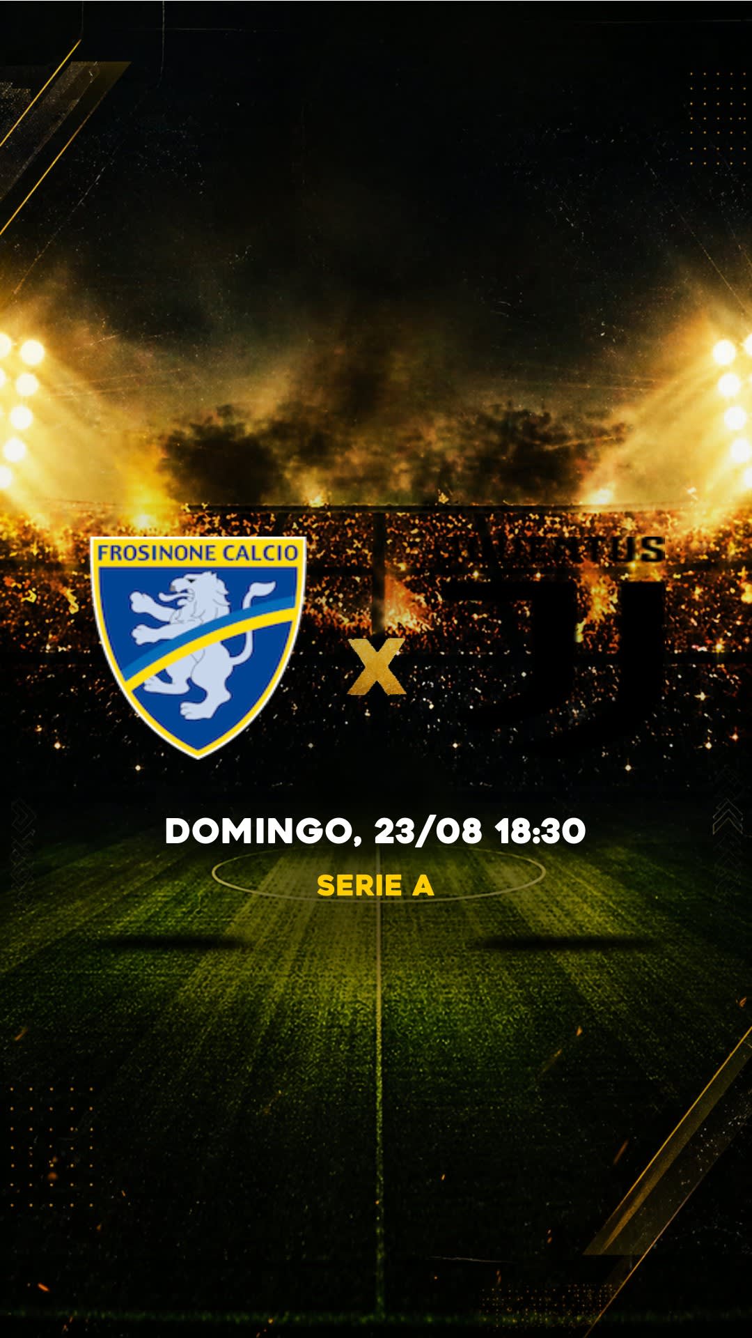Flyer Frosinone x Juventus - Serie A - Domingo, 23/08 18:30 - Descarga gratis fútbol