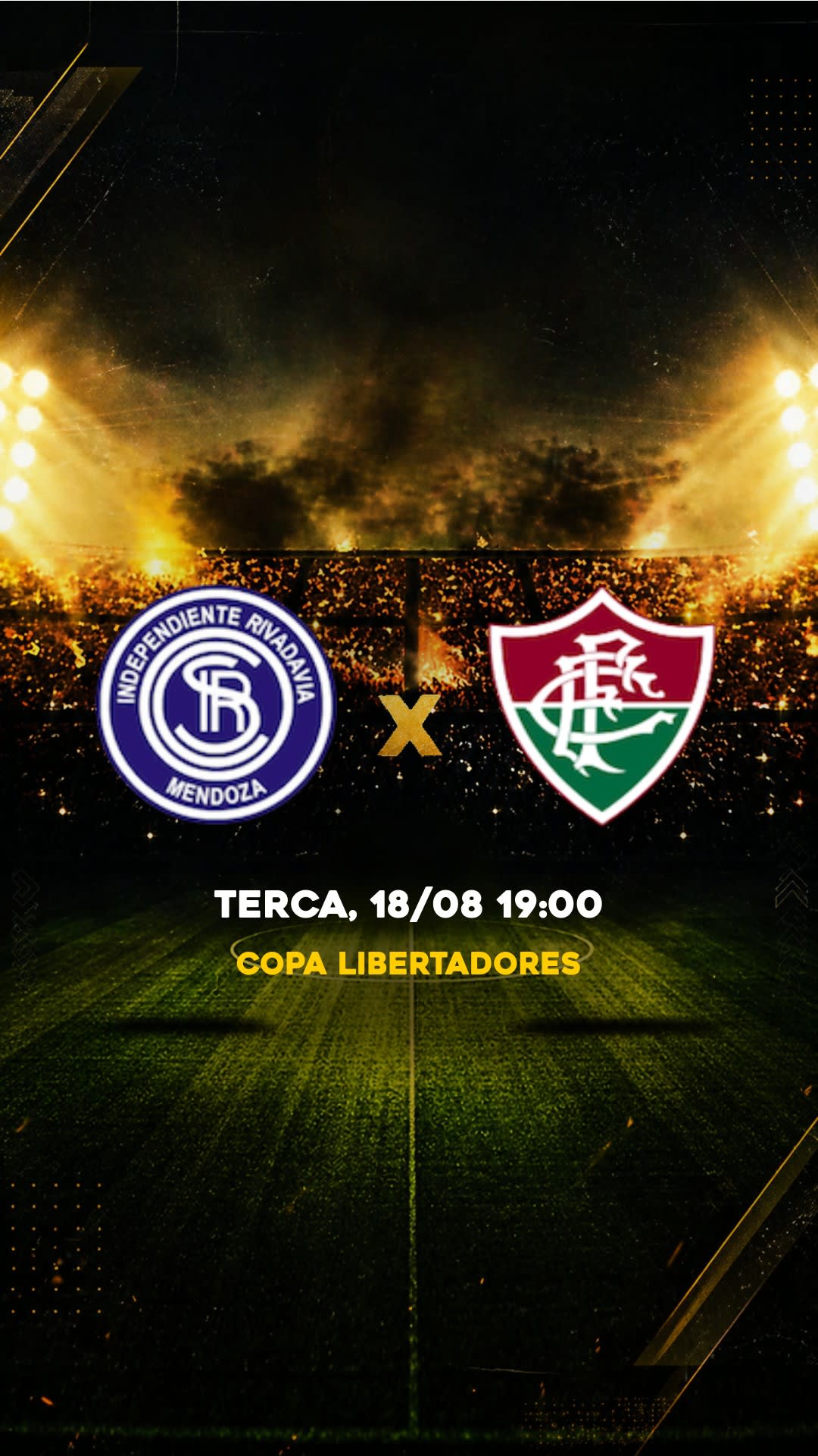 Flyer Independiente Rivadavia x Fluminense - Copa Libertadores - Terca, 18/08 19:00 - Download gratis futebol