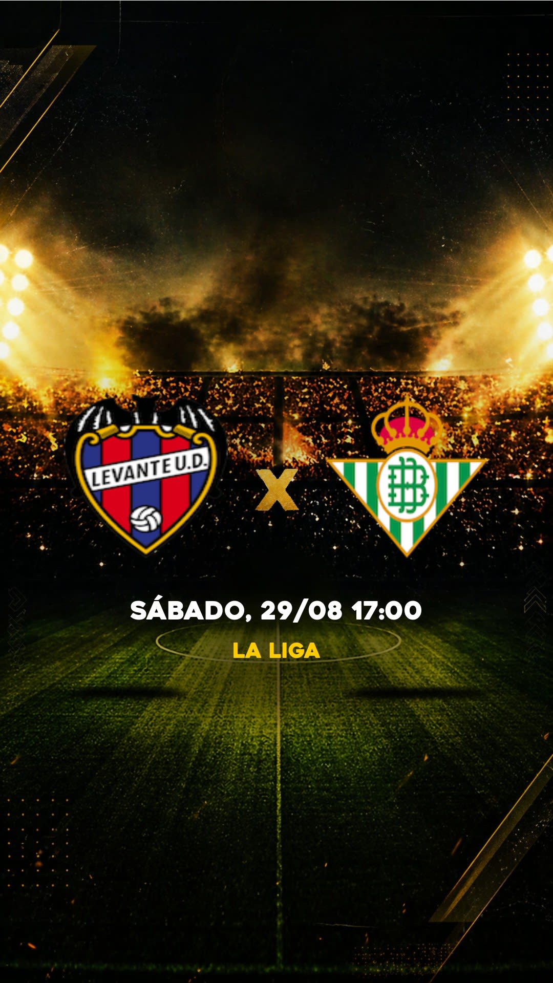 Flyer Levante x Real Betis - La Liga - Sábado, 29/08 17:00 - Descarga gratis fútbol