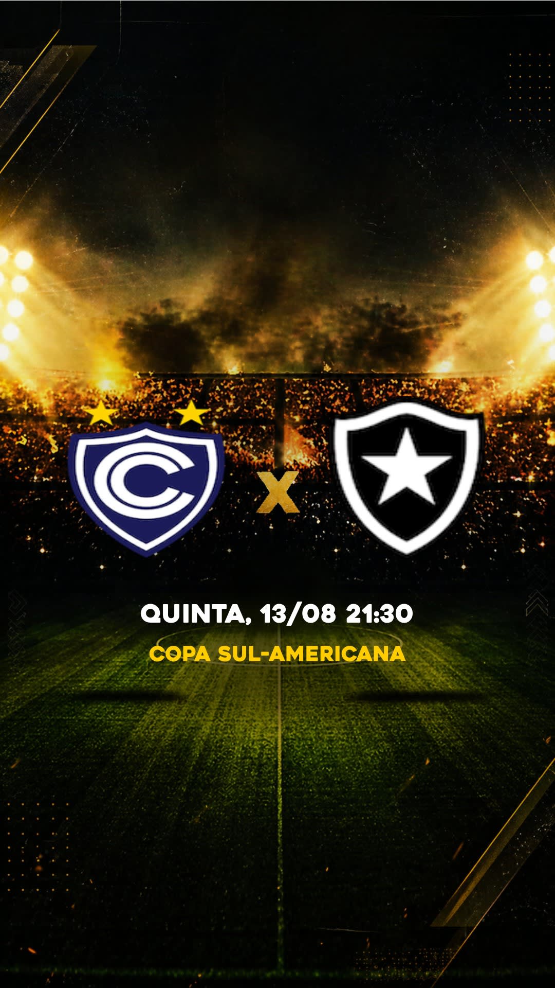 Flyer Cienciano x Botafogo - Copa Sul-Americana - Quinta 13/08 21:30 - Download gratis futebol