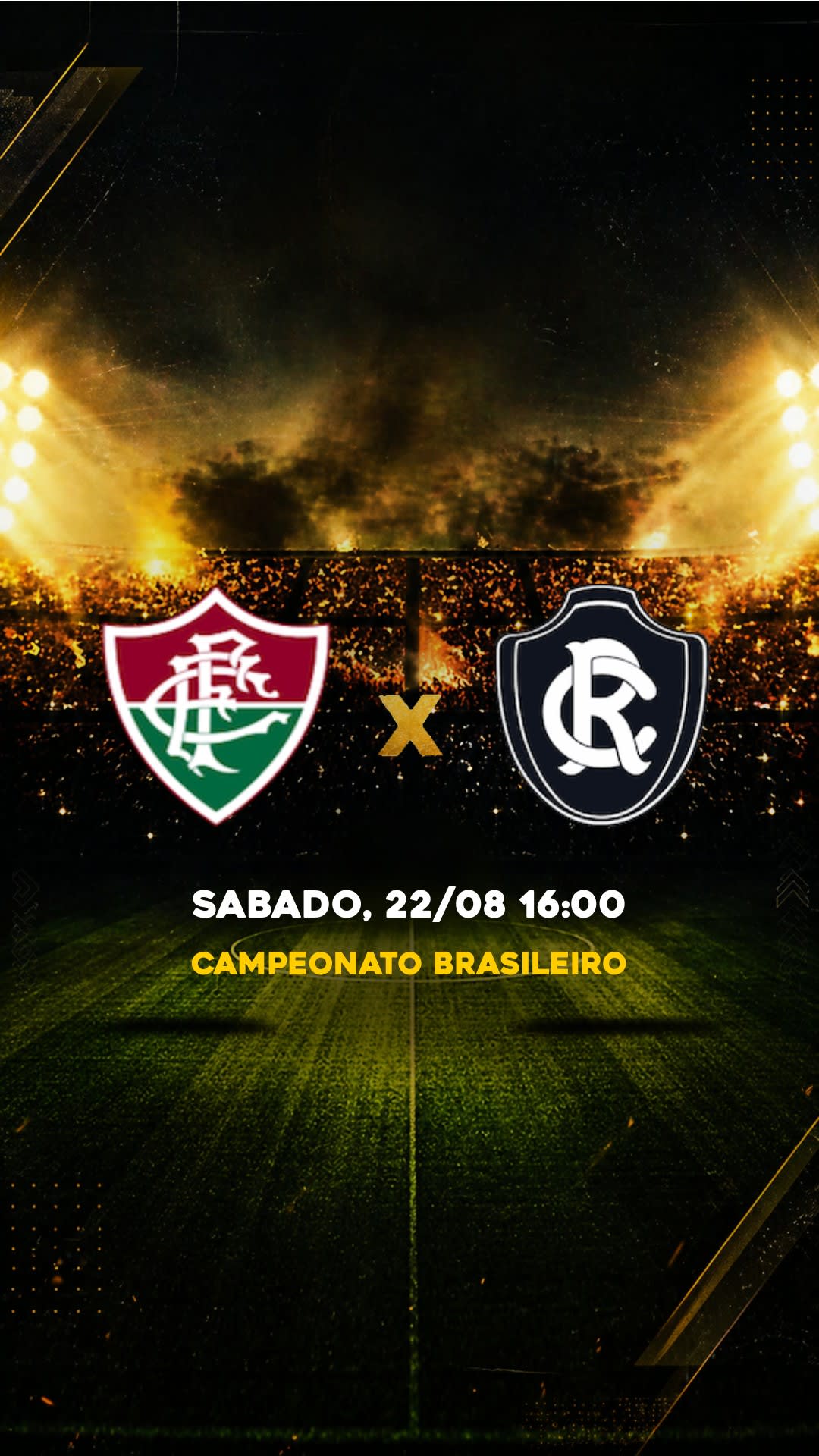 Flyer Fluminense x Remo - Campeonato Brasileiro - Sabado, 22/08 16:00 - Download gratis futebol