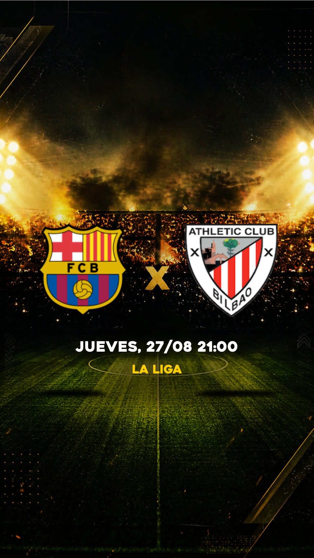 Flyer Barcelona x Athletic Bilbao - La Liga - Jueves, 27/08 21:00 - Descarga gratis fútbol