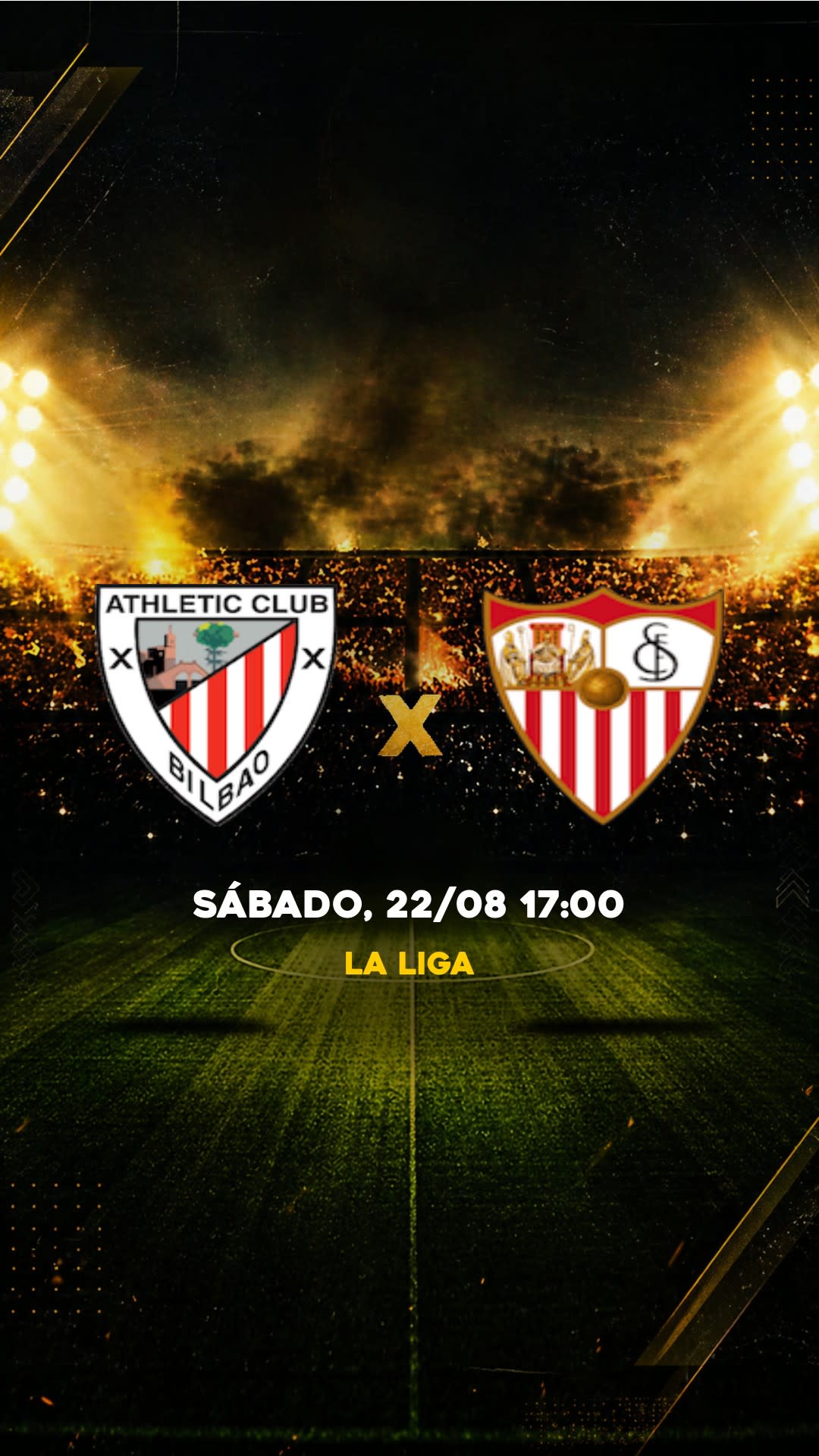 Flyer Athletic Bilbao x Sevilla - La Liga - Sábado, 22/08 17:00 - Descarga gratis fútbol