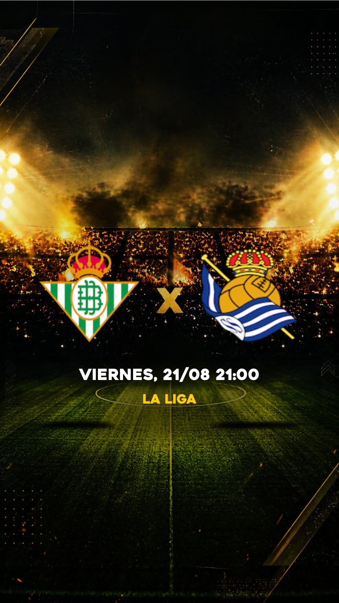 Flyer Real Betis x Real Sociedad - La Liga - Viernes, 21/08 21:00 - Descarga gratis fútbol