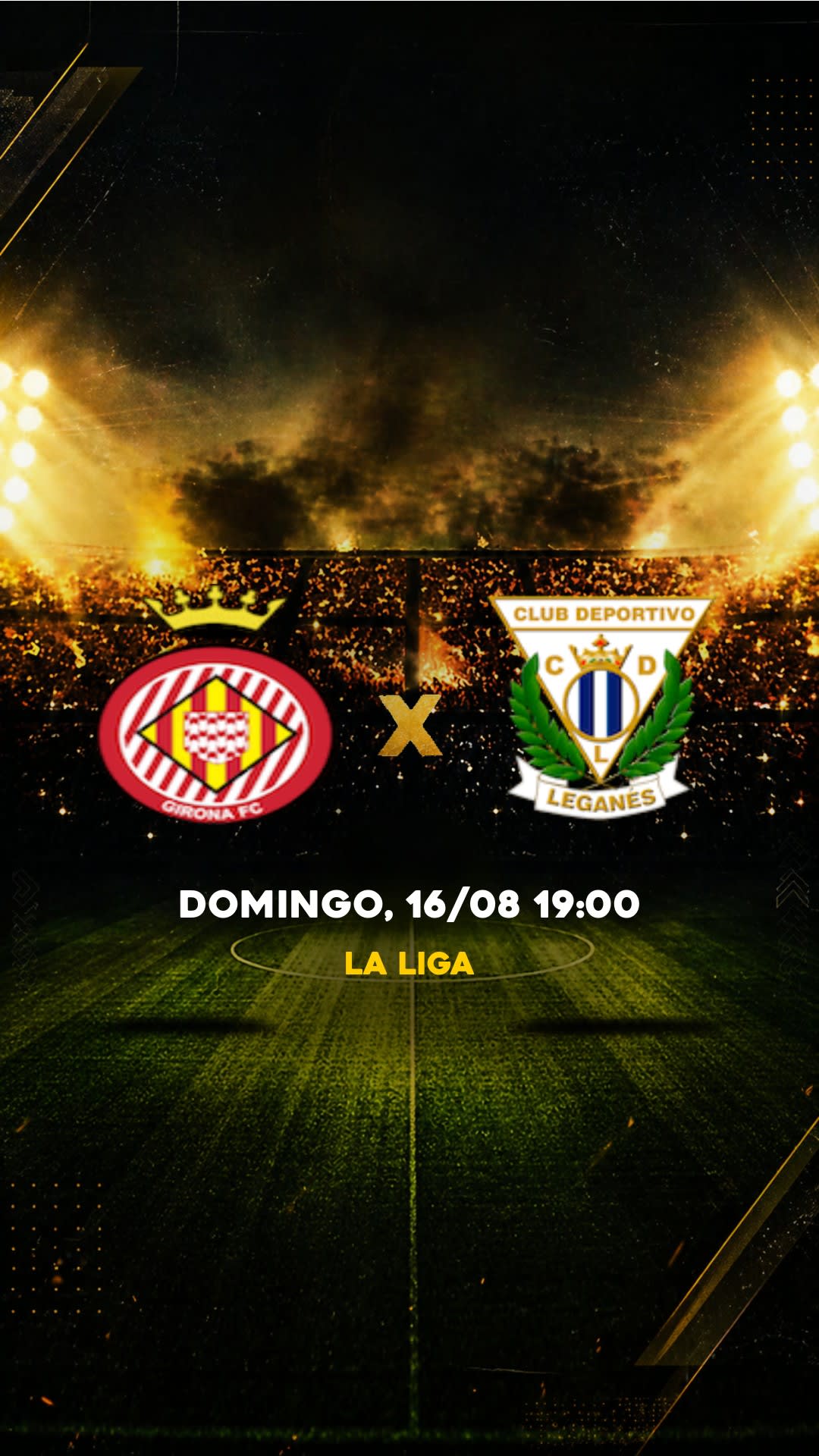Flyer Girona x Leganés - La Liga - Domingo, 16/08 19:00 - Descarga gratis fútbol
