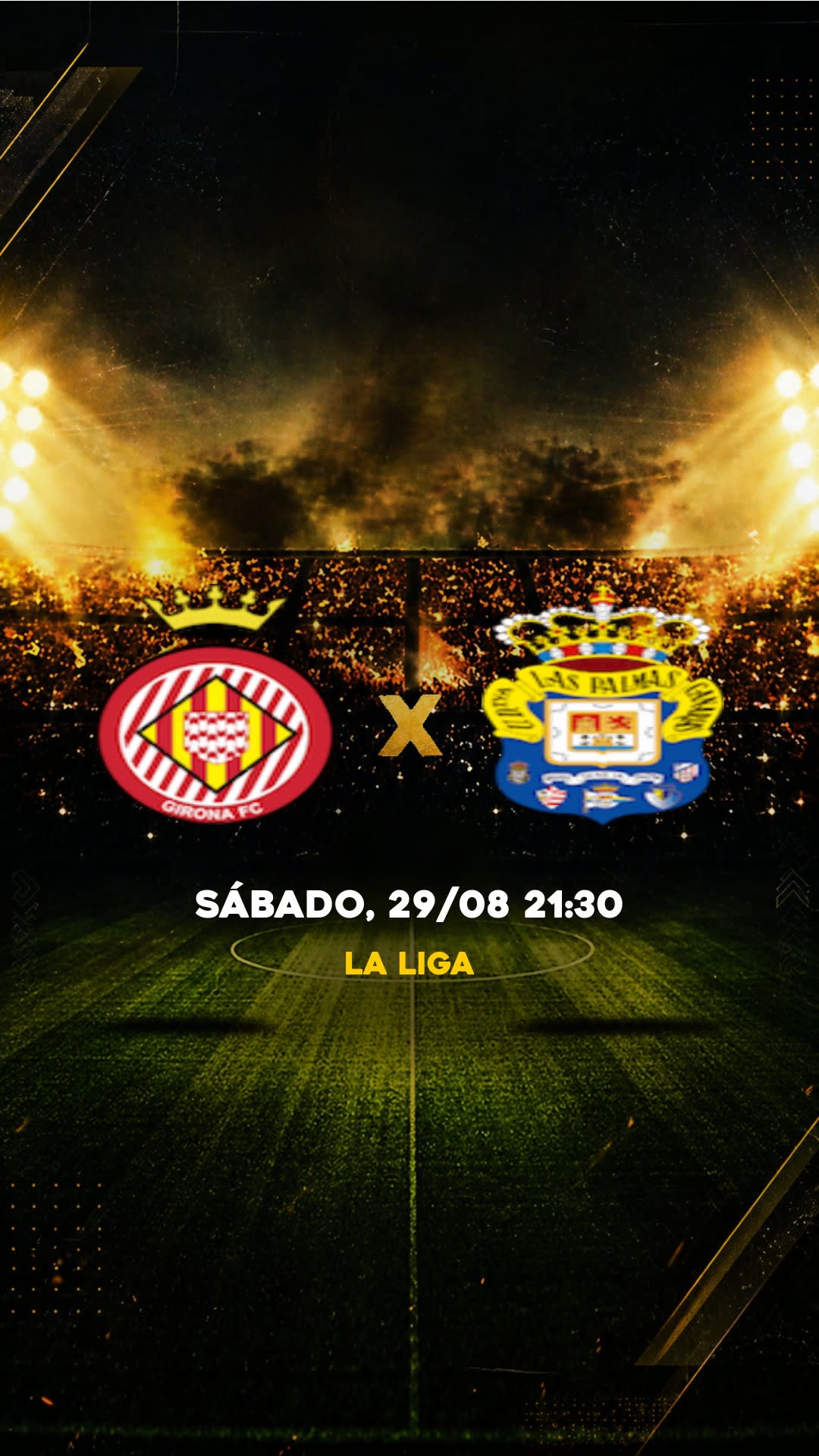 Flyer Girona x Las Palmas - La Liga - Sábado, 29/08 21:30 - Descarga gratis fútbol