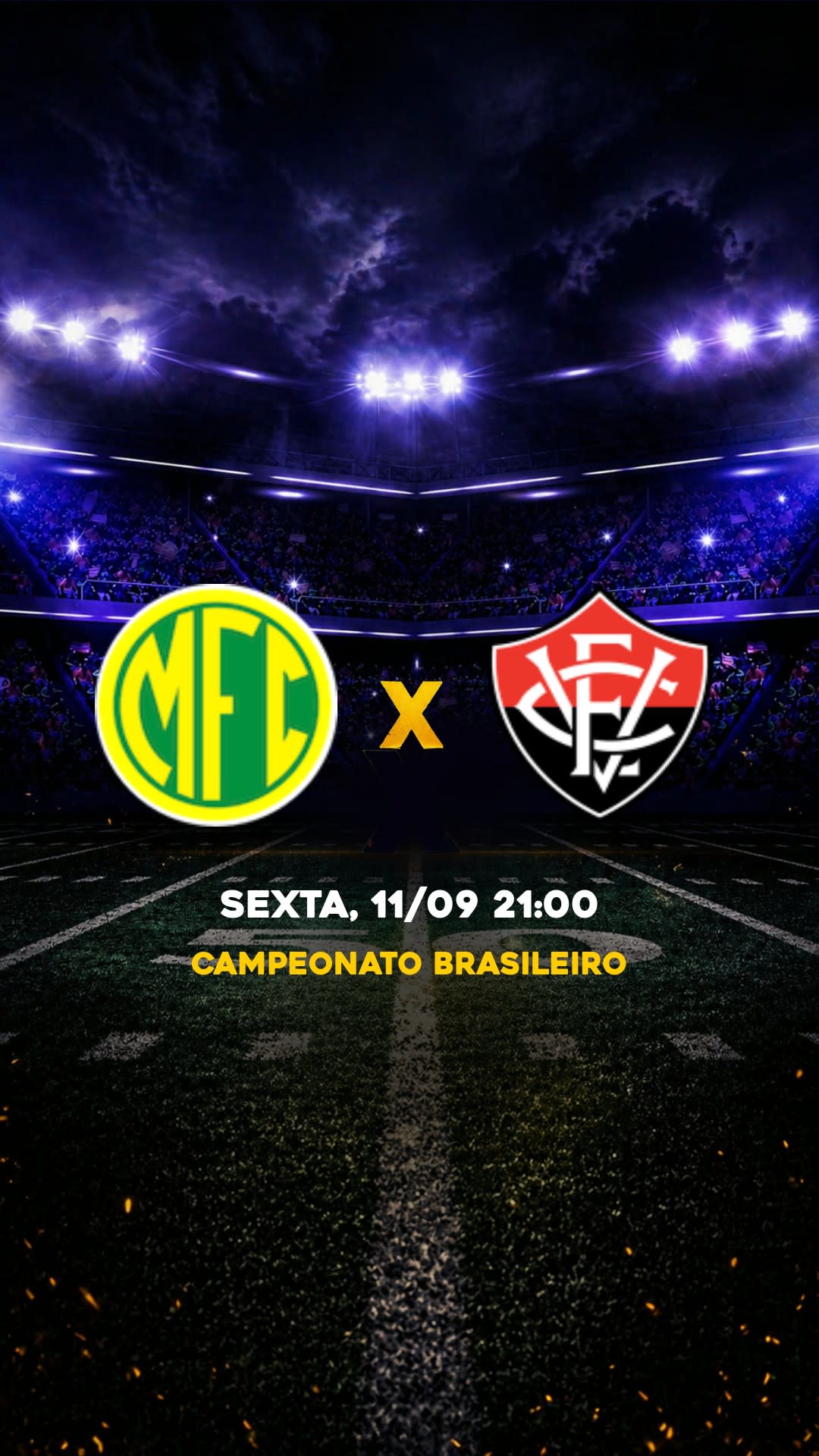 Flyer Mirassol x Vitória - Campeonato Brasileiro - SEXTA, 11/09 21:00 - Download gratis futebol