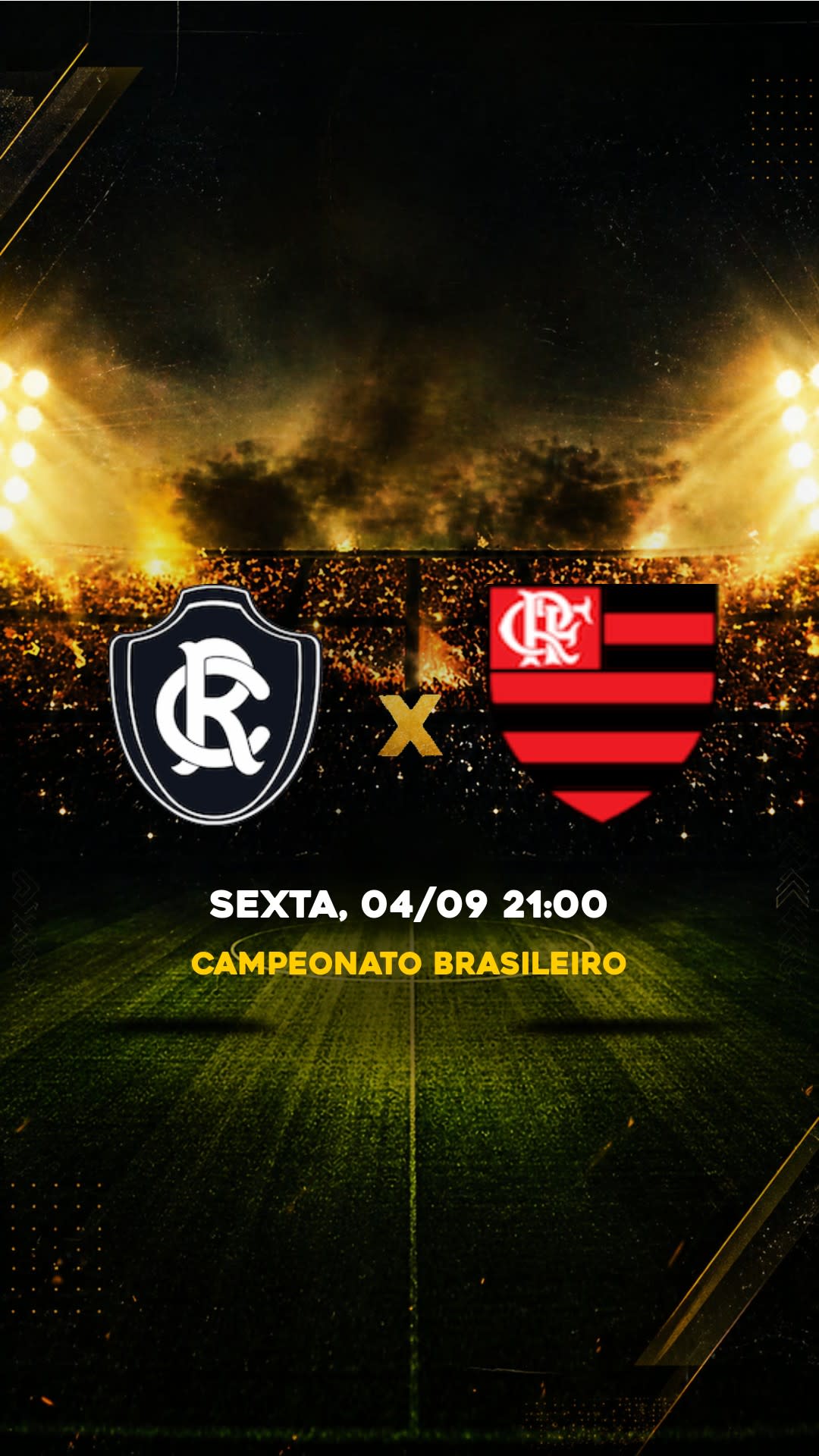 Flyer Remo x Flamengo - Campeonato Brasileiro - SEXTA, 04/09 21:00 - Download gratis futebol