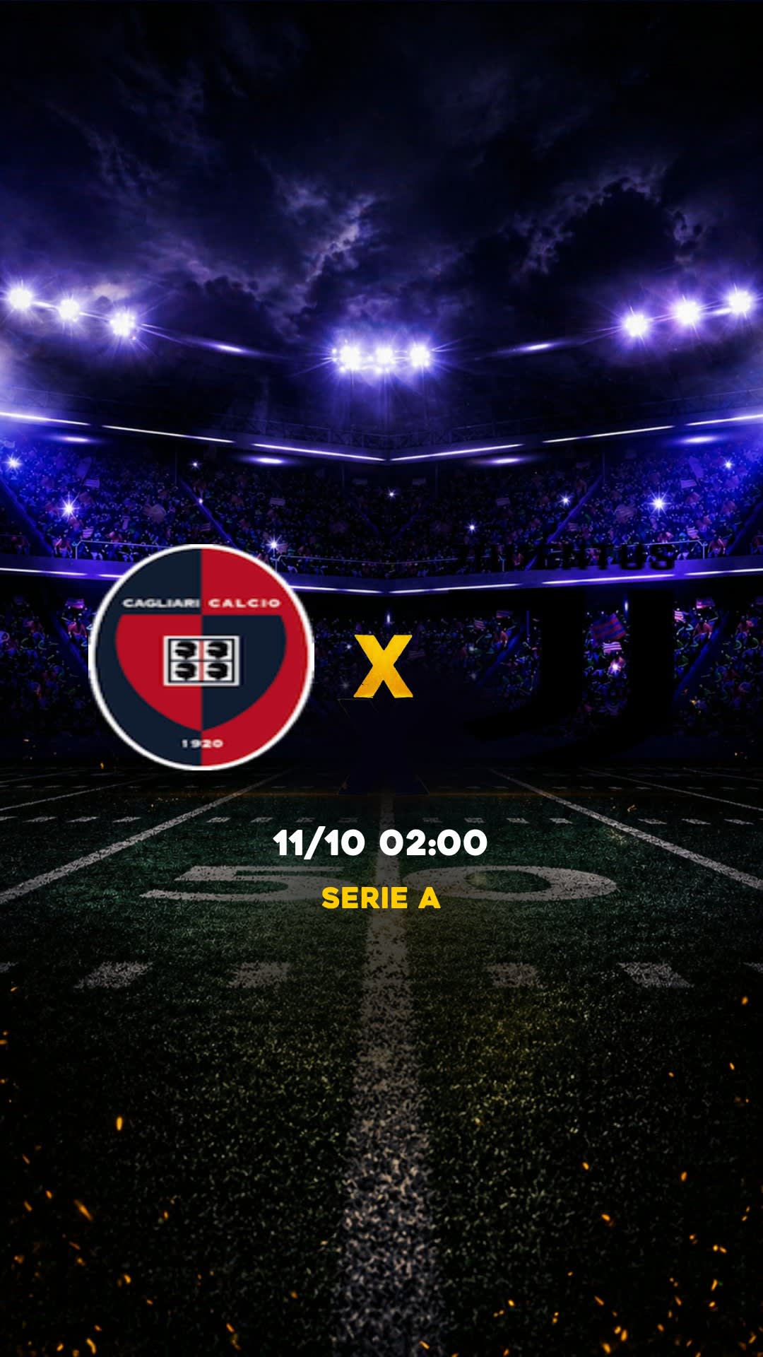 Flyer Cagliari x Juventus - Serie A - Domingo, 11/10 20:45 - Descarga gratis fútbol