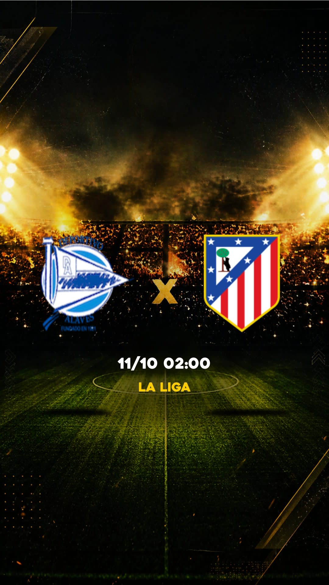Flyer Deportivo Alavés x Atlético Madrid - La Liga - Sábado, 10/10 16:15 - Descarga gratis fútbol