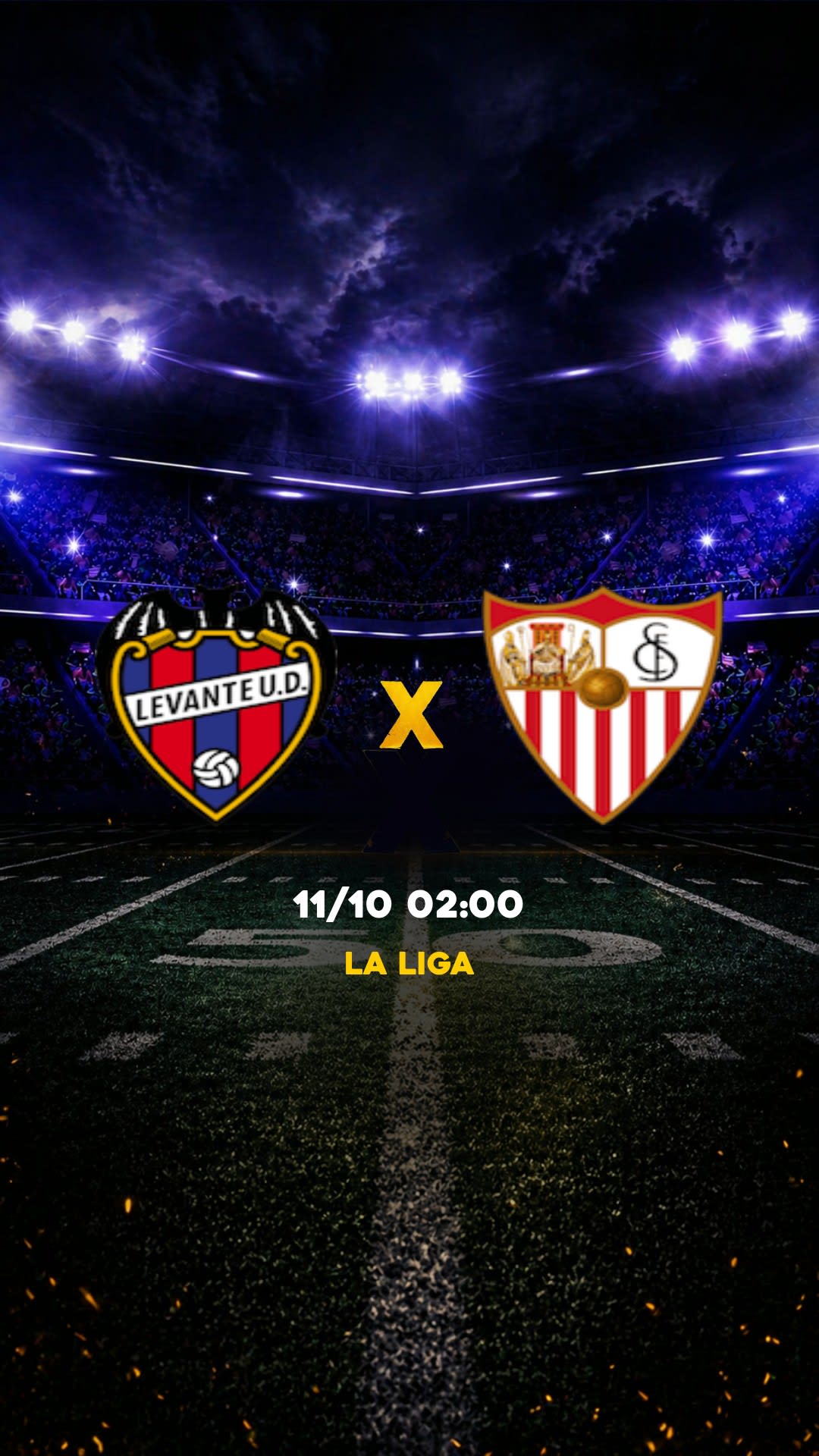 Flyer Levante x Sevilla - La Liga - Lunes, 12/10 21:00 - Descarga gratis fútbol