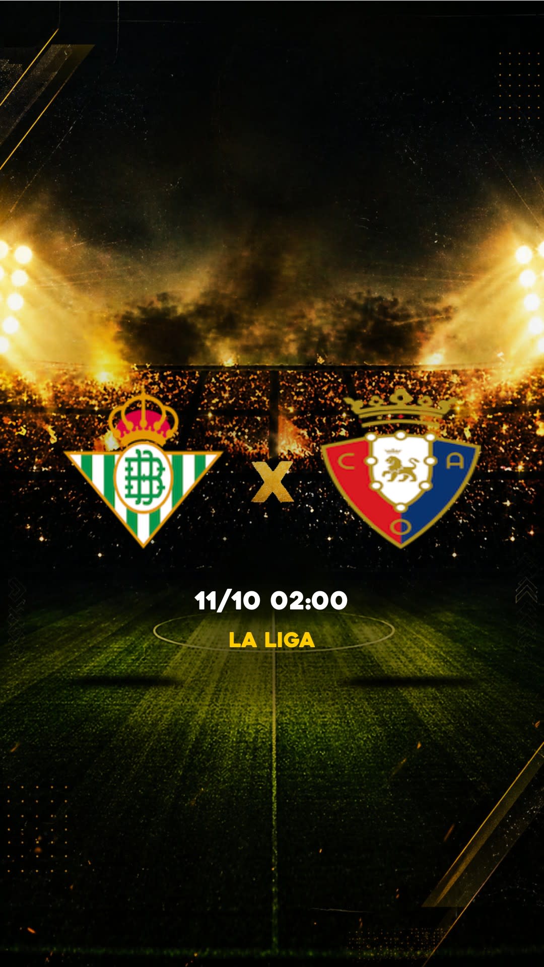 Flyer Real Betis x Osasuna - La Liga - Domingo, 11/10 18:30 - Descarga gratis fútbol