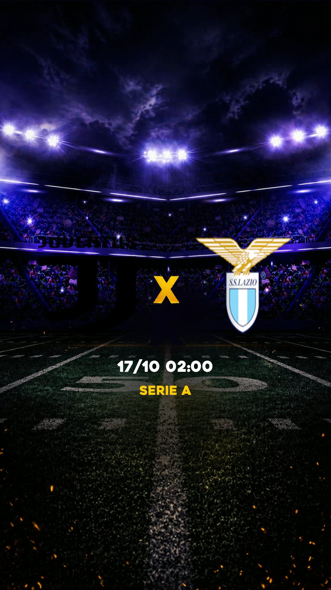Flyer Juventus x Lazio - Serie A - Domingo, 18/10 20:45 - Descarga gratis fútbol