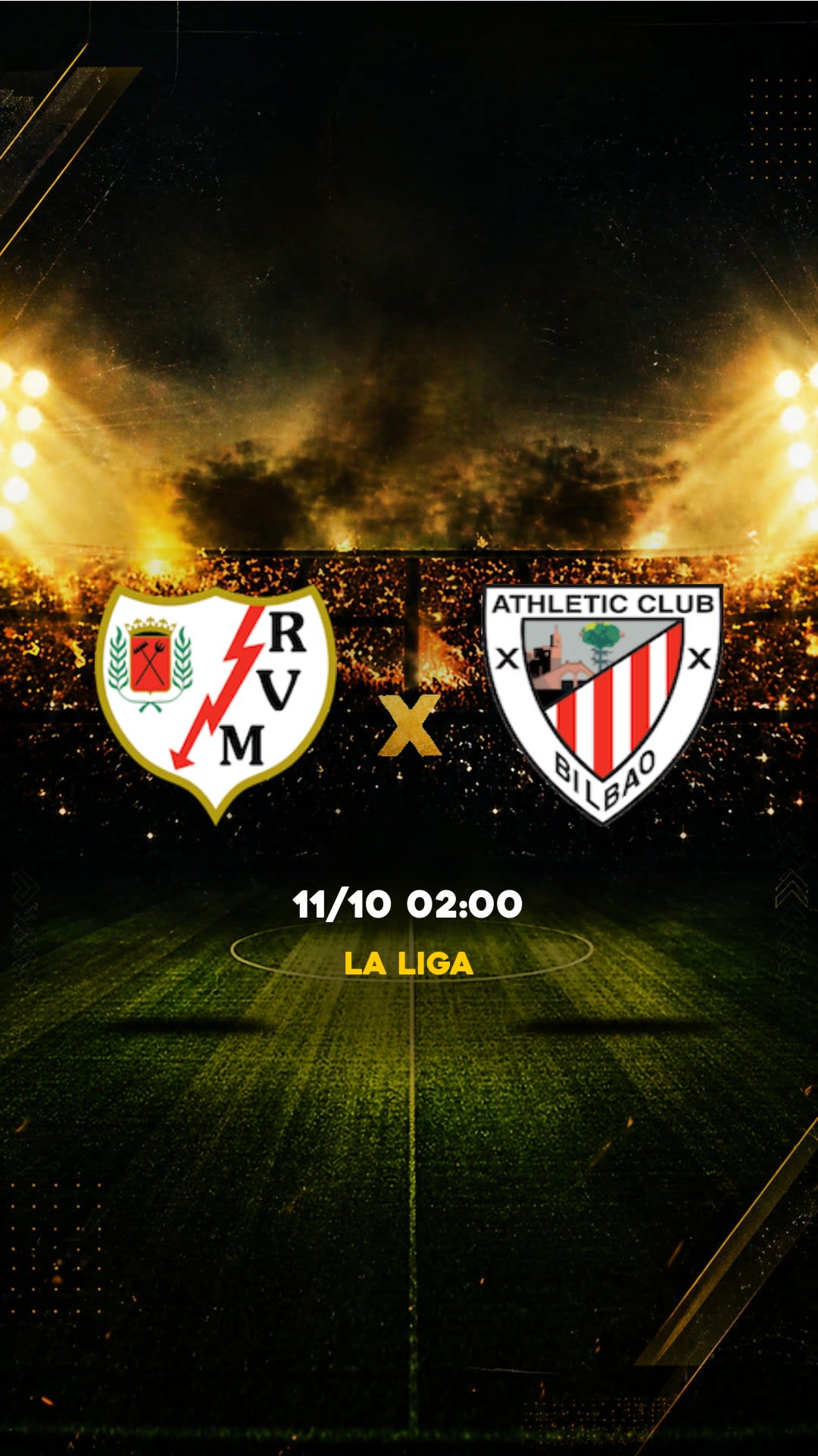 Flyer Rayo Vallecano x Athletic Bilbao - La Liga - Sábado, 10/10 14:00 - Descarga gratis fútbol