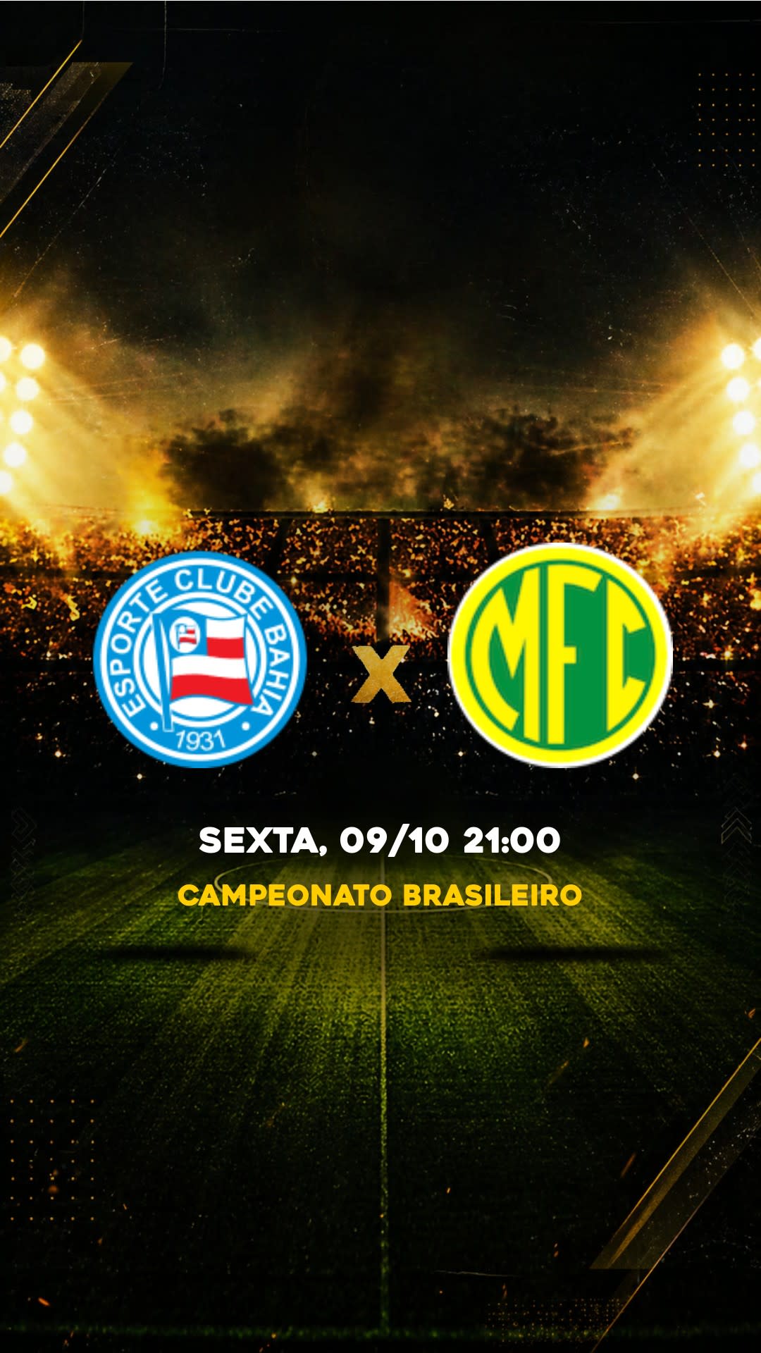 Flyer Bahia x Mirassol - Campeonato Brasileiro - Domingo, 11/10 19:30 - Download gratis futebol