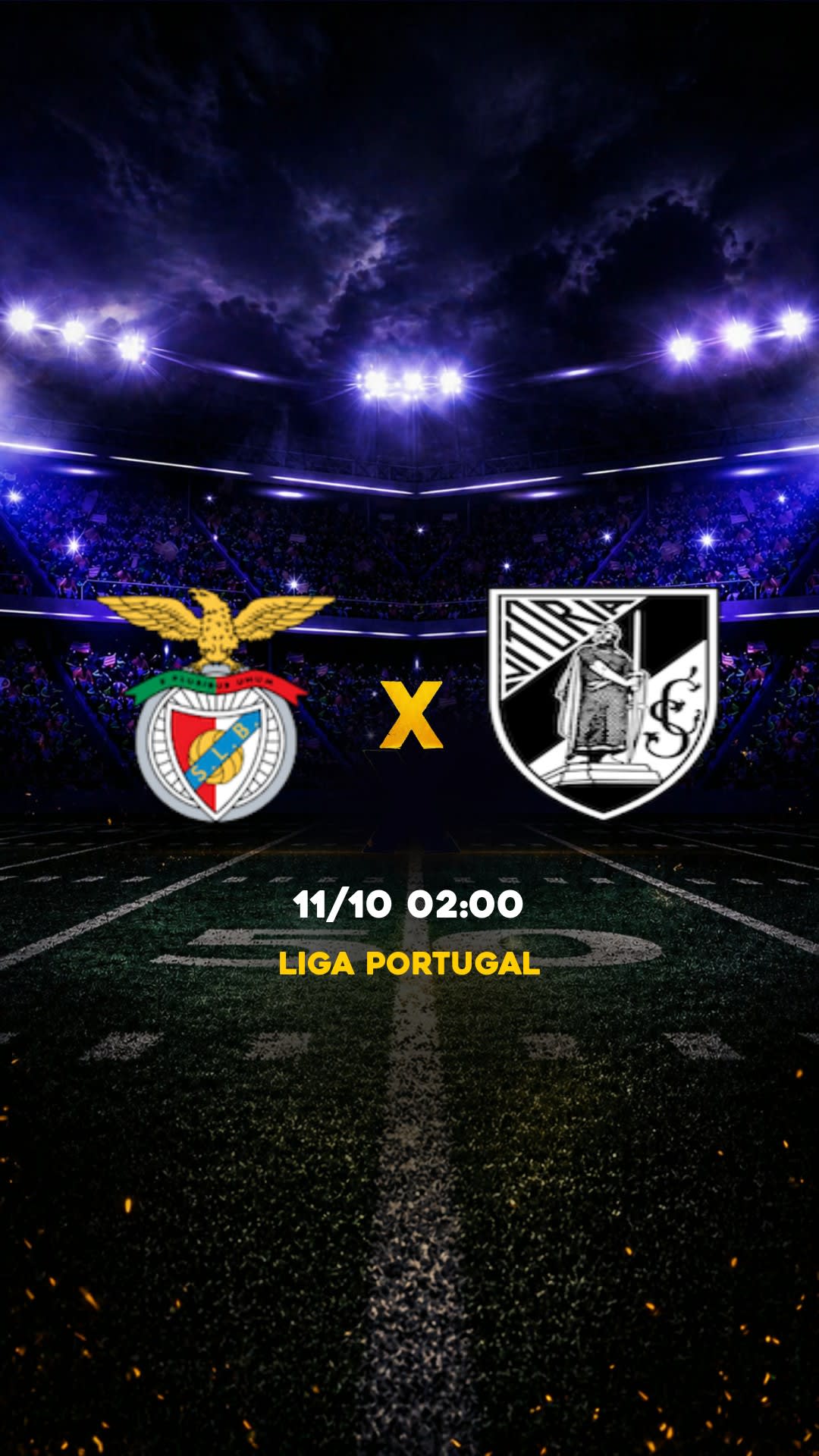 Flyer Benfica x Vitória Guimarães - Liga Portugal - Domingo, 11/10 19:00 - Descarga gratis fútbol