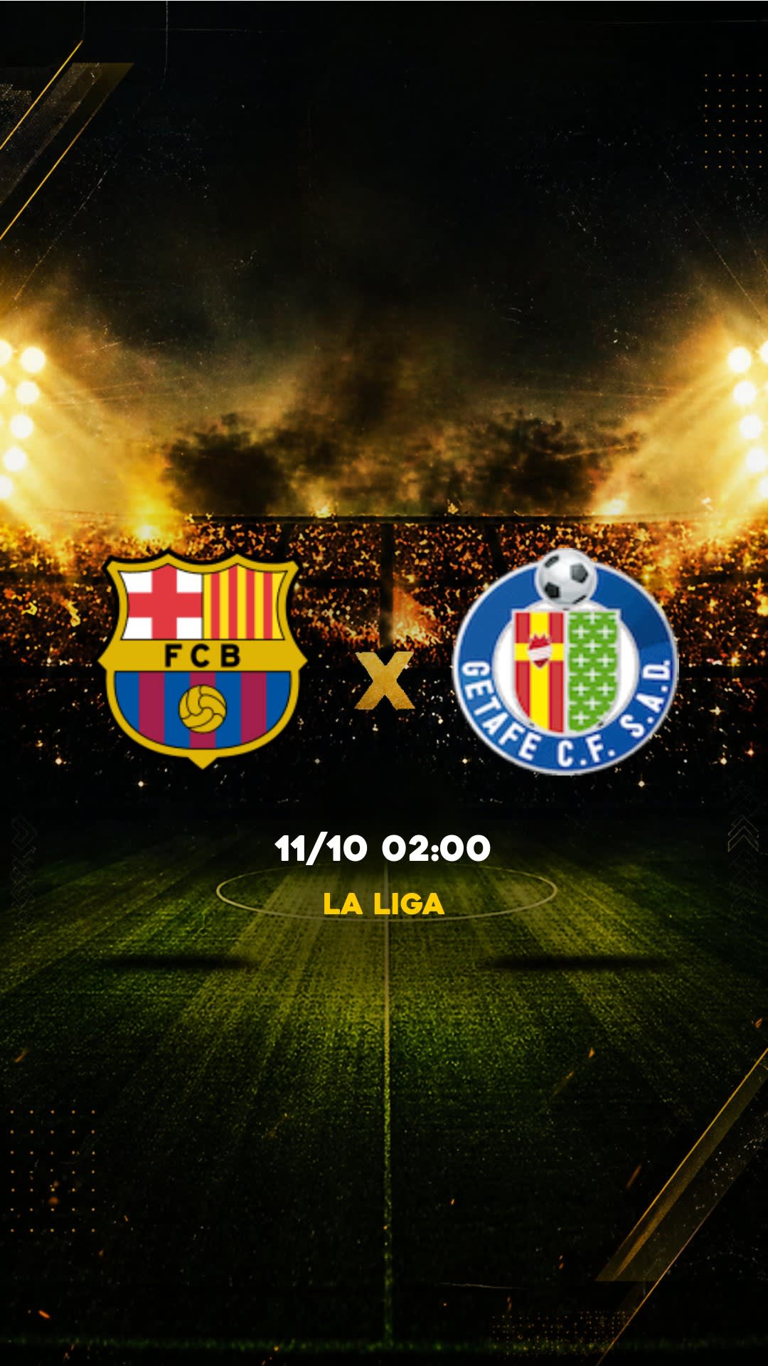 Flyer Barcelona x Getafe - La Liga - Sábado, 10/10 18:30 - Descarga gratis fútbol
