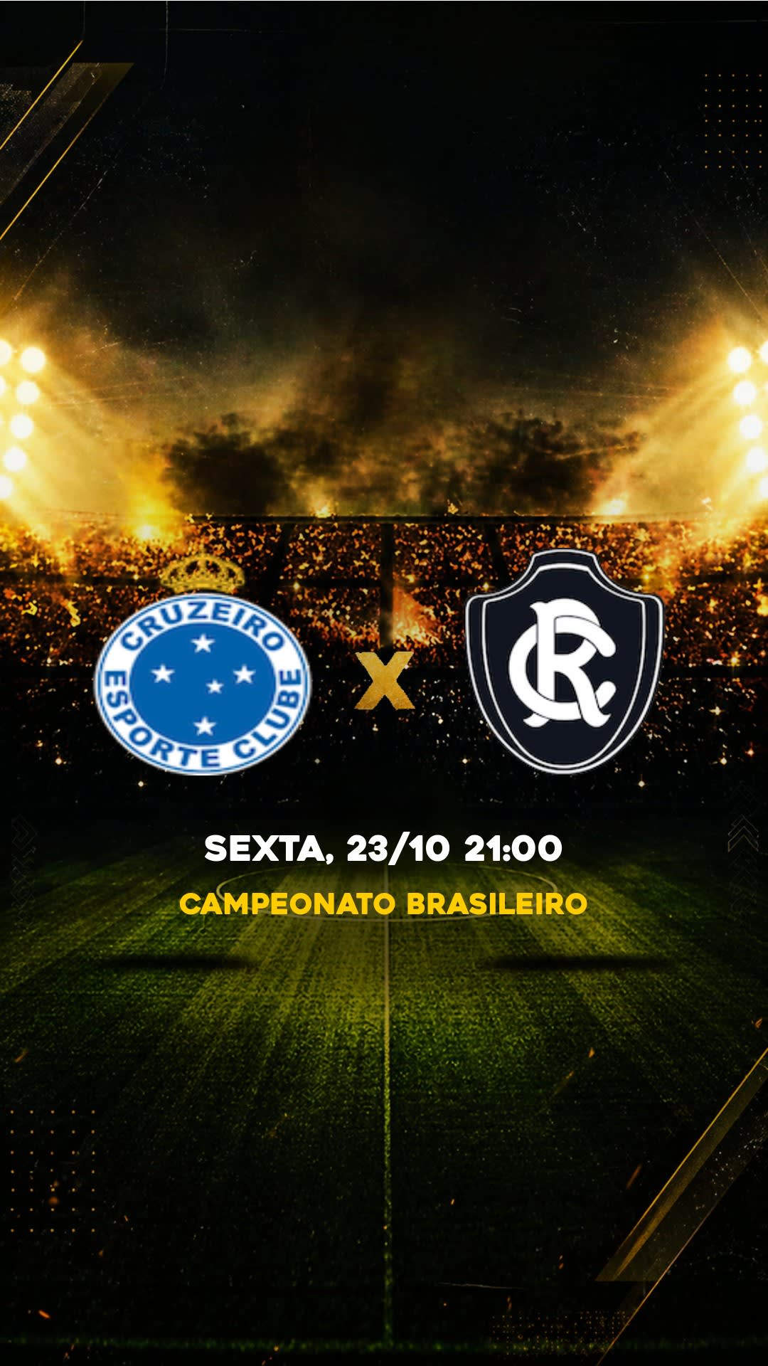 Flyer Cruzeiro x Remo - Campeonato Brasileiro - SEXTA, 23/10 21:00 - Download gratis futebol