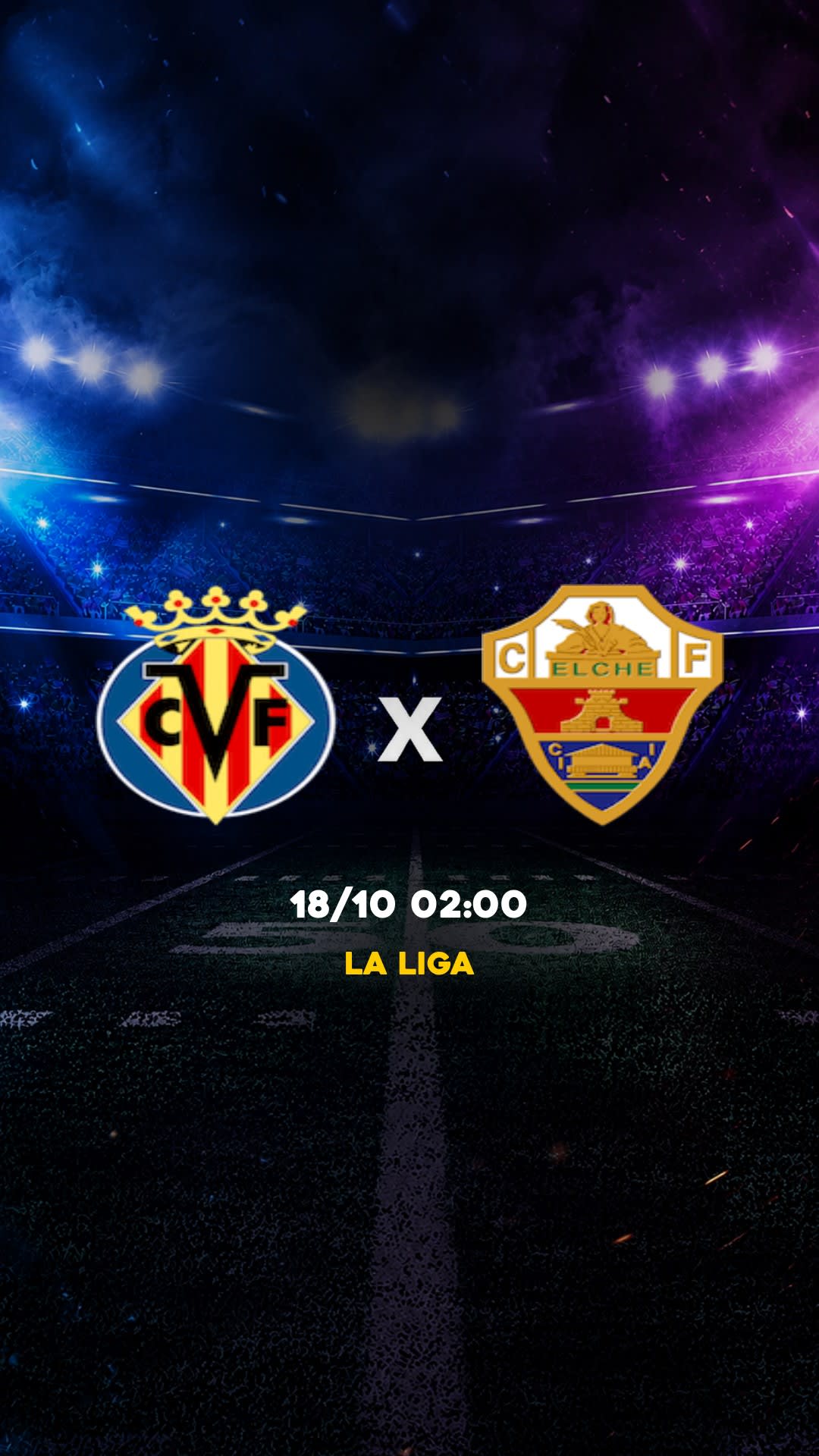 Flyer Villarreal x Elche - La Liga - Sábado, 17/10 16:15 - Descarga gratis fútbol