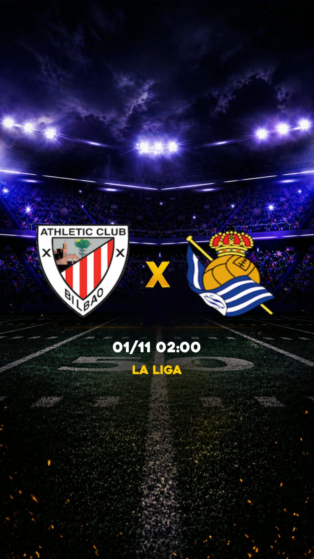 Flyer Athletic Bilbao x Real Sociedad - La Liga - 01/11 02:00 - Descarga gratis fútbol