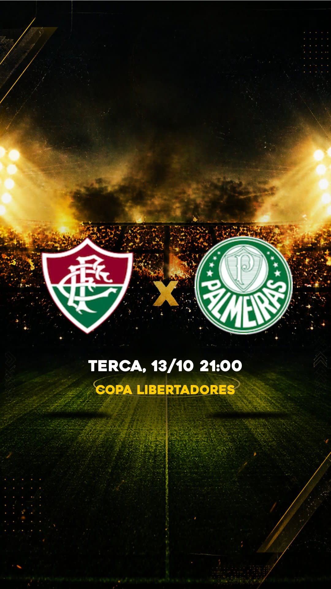 Flyer Fluminense x Palmeiras - Copa Libertadores - Quarta, 14/10 21:30 - Download gratis futebol