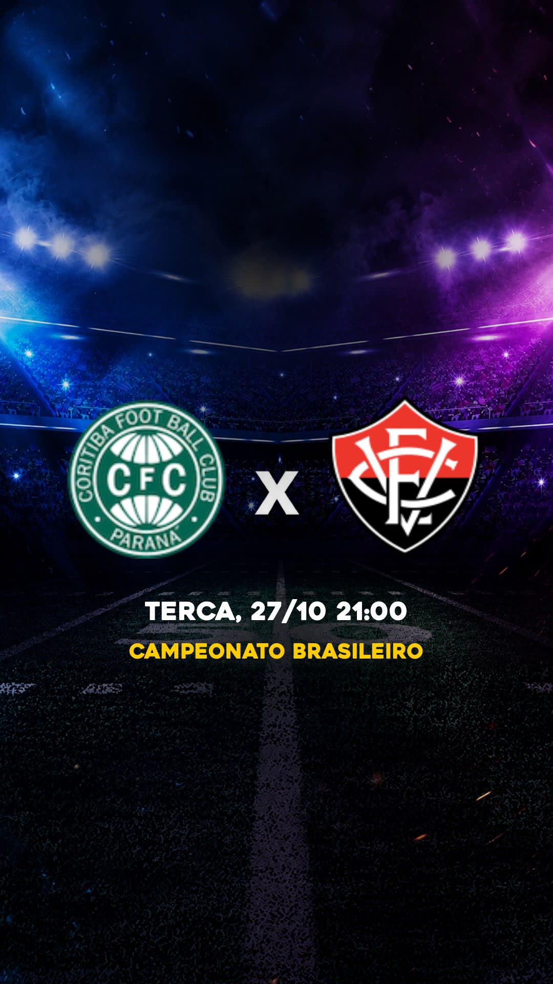 Flyer Coritiba x Vitória - Campeonato Brasileiro - Terca, 27/10 21:00 - Download gratis futebol