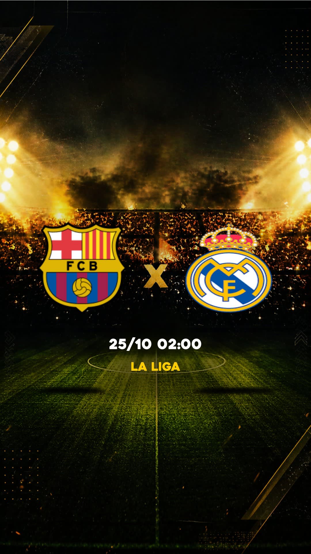 Flyer Barcelona x Real Madrid - La Liga - Domingo, 25/10 22:00 - Descarga gratis fútbol