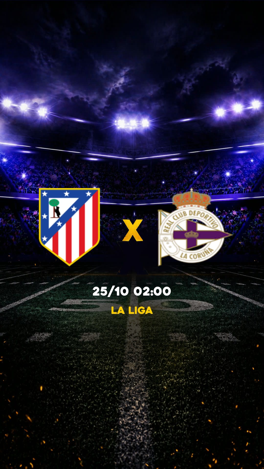 Flyer Atlético Madrid x Deportivo La Coruña - La Liga - Sábado, 24/10 21:00 - Descarga gratis fútbol