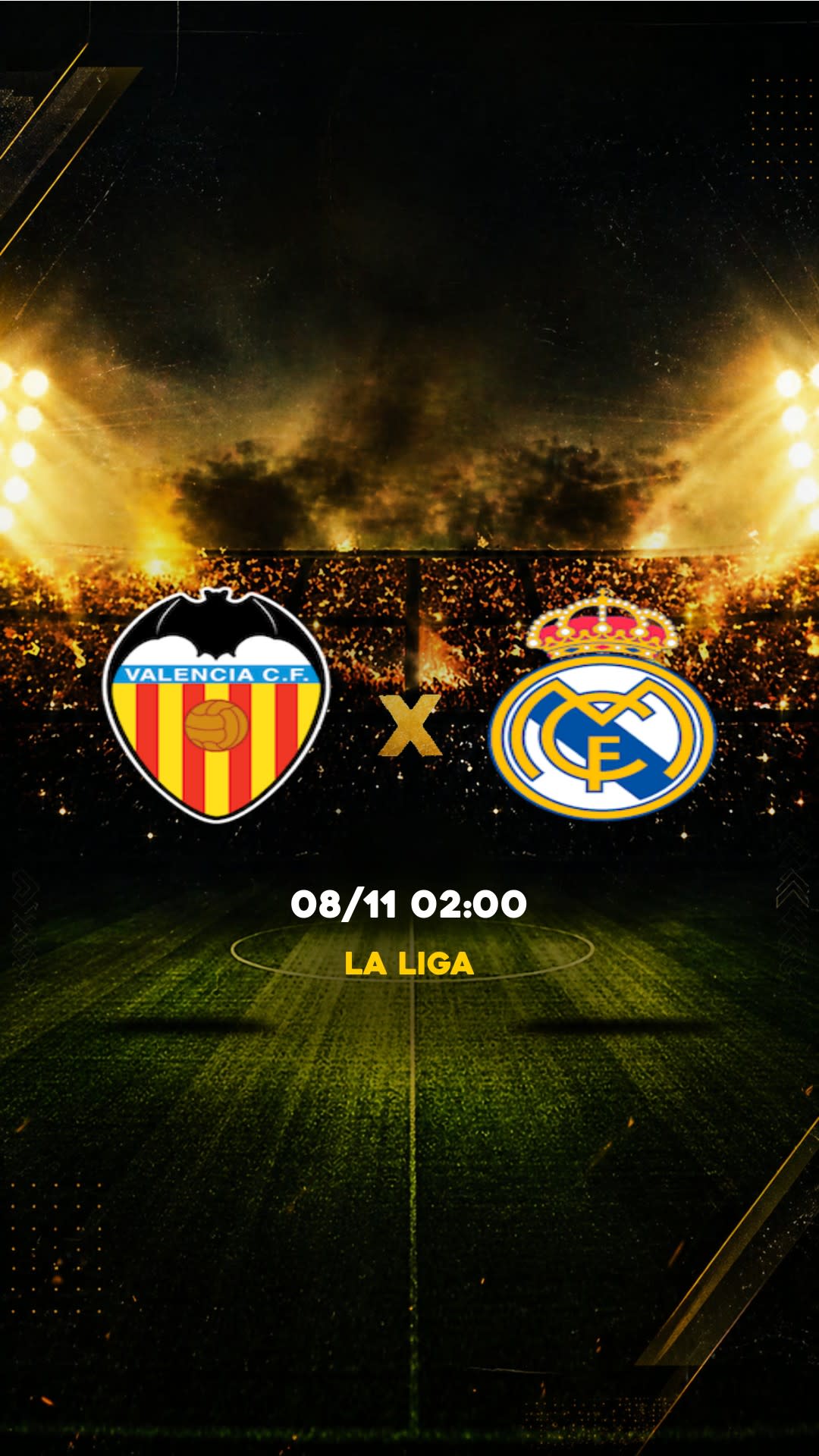 Flyer Valência x Real Madrid - La Liga - 08/11 02:00 - Descarga gratis fútbol