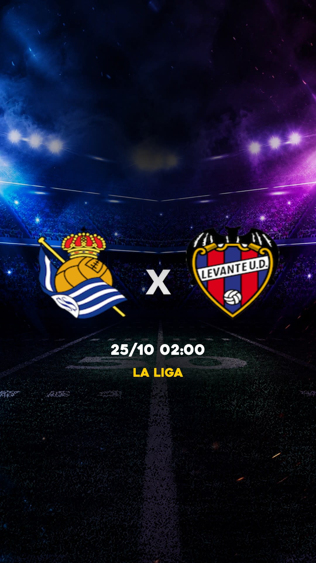 Flyer Real Sociedad x Levante - La Liga - Domingo, 25/10 19:30 - Descarga gratis fútbol
