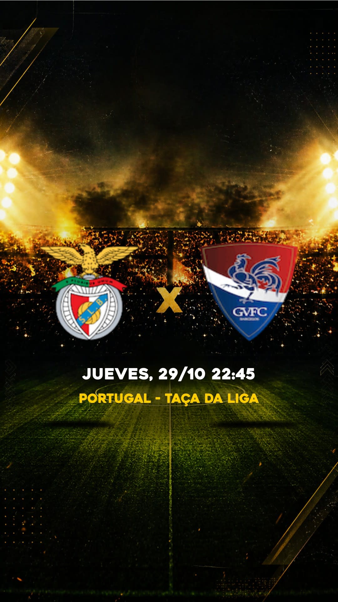 Flyer Benfica x Gil Vicente - Portugal - Taça da Liga - Jueves, 29/10 22:45 - Descarga gratis fútbol